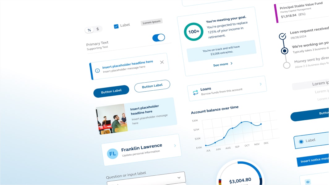 We established a modern design system to build trust with users.
