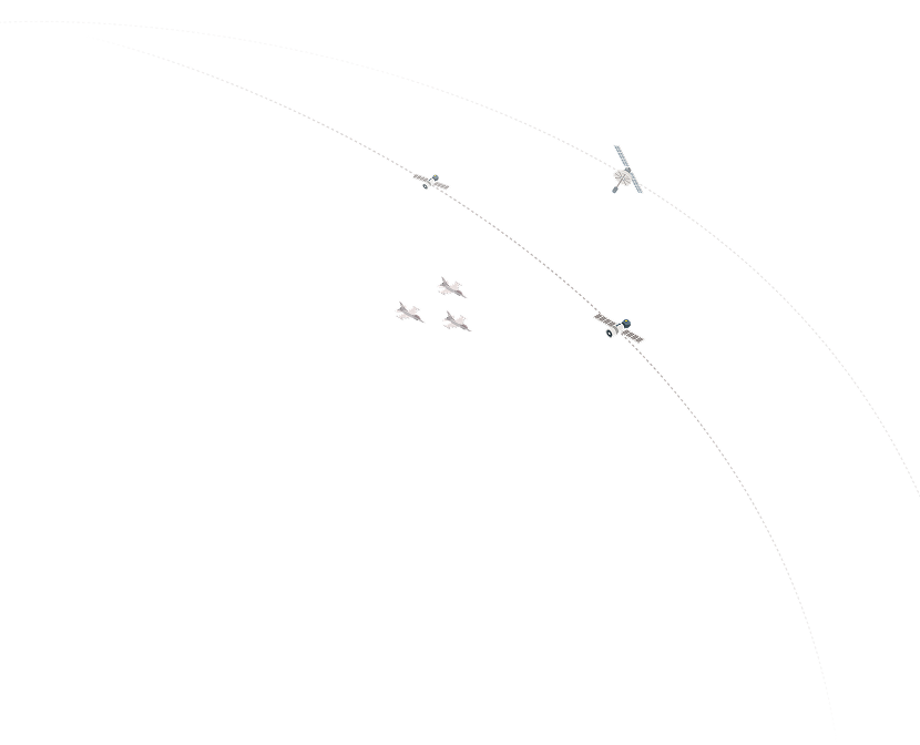Satellites & air tracks
